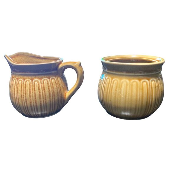 Vintage Fred Roberts Co. Ceramic Creamer & Sugar Set Made In Japan - Picture 1 of 13